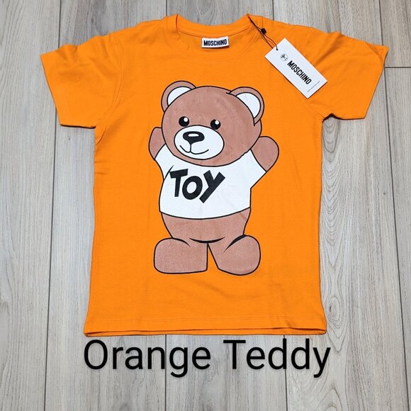 Other - NWT Moschino T-Shirts Unisex Sizes 2T to 16Y ORANGE TEDDY PRINT